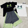 安德瑪（Under Armour）男女童休閑戶外寬松印花圓領(lǐng)短T童裝短上衣252320305 白色 160 曬單實拍圖