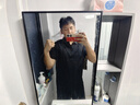 GLM短袖t恤男透氣夏季翻領(lǐng)polo衫速干T恤冰絲感休閑運動上衣黑色2XL 曬單實拍圖