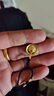 中國黃金（CHINA GOLD）足金999黃財神圓牌古法黃金吊墜送女友老婆七夕節(jié)情人節(jié)禮物 黃財神吊墜金重約5g 曬單實拍圖