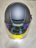 野馬（YEMA）3C認(rèn)證電動(dòng)車頭盔男女摩托車半盔夏季防曬雙鏡片0感天窗四季通用電瓶車安全帽370S 皮鈦灰配極光短 曬單實(shí)拍圖