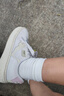 彪馬（PUMA）【厚底鞋】復古增高松糕鞋女運動休閑鞋PLATFORM397233 銀色-綠色-淡紫色-03 37 曬單實拍圖