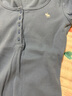 ABERCROMBIE & FITCH【多色亨利領(lǐng)】女裝25夏新款經(jīng)典小麋鹿修身短袖T恤KI139-5271 藍(lán)色 XS (160/84A) 曬單實(shí)拍圖