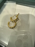 曼古銀（MGS）鍍金耳環(huán)麥穗珍珠耳環(huán)女小眾耳圈高級(jí)感耳飾生日情人節(jié)禮物送女友 曬單實(shí)拍圖