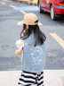 G.DUCKKIDS小黃鴨童裝兒童馬甲春秋2024新款女童牛仔馬夾外穿坎肩無袖外套 藍色 110 (建議身高100cm 4-5歲)cm 曬單實拍圖