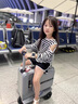 Airwheel愛爾威 SE3T智能電動行李箱 男女親子代步旅行箱可坐人騎行拉桿箱 SE3T 銀色 豪華版-可登機 24寸 曬單實拍圖