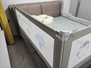 丸丫床圍欄嬰兒圍欄床上床護(hù)欄兒童護(hù)欄床寶寶防摔防護(hù)欄免打釘 三面 灰帝企1.8*1+灰冰川2.0*2_免打釘 曬單實(shí)拍圖