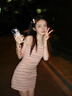 鉑吶苓連衣裙子女夏季2025新款吊帶裙小個子收腰顯瘦氣質(zhì)條紋裙子女裝 條紋吊帶裙-短款 L （建議100-115） 曬單實拍圖