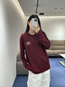 FPA速干抗菌運動長袖上衣 潮流美式寬松圓領(lǐng)情侶戶外春秋季男士t恤 酒紅色 S 曬單實拍圖