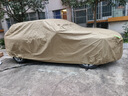 御山河汽車車衣車罩通用全罩防曬防雨隔熱真牛津布加厚防塵遮陽(yáng)四季車套 卡其色-新升級(jí)600D牛津布車衣+收納袋 雙層升級(jí)加厚款【留言車型】 曬單實(shí)拍圖