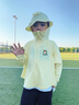 巴布豆兒童防曬衣男童寶寶衣服夏季新款洋氣可愛造型速干涼感UPF100+ 淺黃 耳機(jī)巴布XS_3 100 曬單實(shí)拍圖