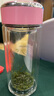 希諾（HEENOOR）雙層玻璃杯女士2025新款泡茶隨手杯便攜高檔簡約花茶杯口袋小杯子 【綺夢系列】桃緋柔韻-245ml 曬單實拍圖
