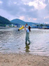 YOGELTACKLE涉水褲路亞裝備釣魚服趕海水褲飛蠅溪流釣半身全身連體防水下水褲 草綠色【高胸款】 均碼 45/46 曬單實(shí)拍圖