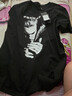 帛延 歐貨潮牌短袖T恤男士夏季新款人物印花型男體恤帥氣百搭修身上衣 黑色 3XL 曬單實(shí)拍圖
