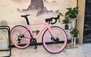 騅特龍卷風(fēng)pro三代碳纖維公路車(chē)機(jī)械變順泰禧瑪諾105油剎24速破風(fēng)氣動(dòng) 櫻花粉 46（身高160-168） 105前撥順泰RS24速油剎-波浪碳輪 曬單實(shí)拍圖