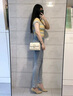 柏薩尼品牌包包女款2025年輕奢女士斜挎單肩包鏈條菱格包情人節(jié)七夕禮物 米白色【全國(guó)十倉(cāng)/當(dāng)次日達(dá)】 奢侈禮盒包裝送女友送老婆 曬單實(shí)拍圖
