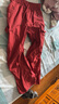 皮爾卡丹（pierre cardin）工裝褲女夏季薄款2024新款高腰寬松冰絲束腳運動褲休閑褲褲子 酒紅色 XL(建議115斤-130斤) 曬單實拍圖