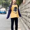 Jeep吉普兒童衛(wèi)衣男女童2025秋裝新款中大童休閑上衣時尚潮流圓領長袖 姜黃3830 160 cm【建議身高155-165】 曬單實拍圖