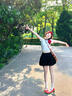 浪莎短裙半身裙女夏季2025新款白色花苞裙小個(gè)子a字顯瘦顯高蓬蓬裙褲 黑色 M 推薦【96-110】 曬單實(shí)拍圖