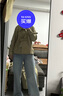 UR2025春季新款女簡(jiǎn)約休閑蝴蝶結系帶裝飾腰帶外套UIY150010 深卡其 XXS 曬單實(shí)拍圖