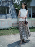CIRCLOFY瑟夕 原創(chuàng)高級(jí)感法式復(fù)古格子咖色半身裙女2025夏季寬松百搭長(zhǎng)裙 咖色 M 曬單實(shí)拍圖