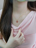 中國黃金（CHINA GOLD）黃金項(xiàng)鏈女士999足金瑪瑙四葉草吊墜七夕情人節(jié)禮物送女友老婆 【賀卡定制/聯(lián)系客服】 曬單實(shí)拍圖