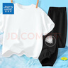 真維斯男童純棉t恤夏天衣服兒童透氣半袖時(shí)尚女童新款純色短袖薄款童裝 【100%純棉短袖】男女同款白色 140 曬單實(shí)拍圖