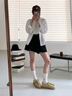 慵懶風長袖防曬襯衫女夏秋季韓系寬松疊穿感上衣百搭休閑襯衣外套 白色 M 建議90-105斤 曬單實拍圖
