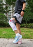 維動(dòng)（VEIDOORN）專(zhuān)業(yè)運(yùn)動(dòng)護(hù)膝狂鯊款夏季輕薄籃球裝備男女半月板關(guān)節(jié)跑步膝蓋護(hù)具 白紅色 【一只裝】輕薄設(shè)計(jì) L 曬單實(shí)拍圖