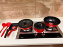 特福（Tefal）鍋具套裝百變鍋可拆卸煎炒鍋有鈦不粘鍋六件套千葉玫瑰紅 曬單實(shí)拍圖