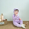 湯尼倍兒女寶寶小外套秋冬季舒絨棉保暖上衣服嬰幼兒開衫甜美秋裝 淺紫色 73cm 曬單實(shí)拍圖