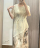 棉致杭州高端桑蠶真絲連衣裙女2025新款夏季國際大牌今年流行兩件套裝 杏色 L 曬單實(shí)拍圖