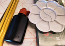 六品堂 國(guó)畫(huà)顏料初學(xué)者套裝小學(xué)生初中生入門(mén)中國(guó)畫(huà)12色礦物顏料毛筆生宣紙水墨畫(huà)工筆畫(huà)用品材料工具包23件 曬單實(shí)拍圖