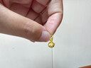中國黃金（CHINA GOLD）黃金項鏈女士足金柿子吊墜純金七夕情人節(jié)禮物送女友老婆 足金柿子吊墜約0.4g*配銀鏈 曬單實拍圖