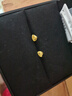 中國黃金愛心黃金耳釘女999足金耳飾七夕情人節(jié)禮物送女朋友老婆 愛心黃金耳釘 金重約：1g 曬單實拍圖