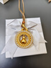 RU XiN金店同款沙金花絲鏤空轉運葫蘆平安扣吊墜女旋轉葫蘆掛墜 曬單實(shí)拍圖