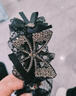 初雨菲輕奢蕾絲蝴蝶結發(fā)箍感發(fā)卡女頭箍發(fā)捆高顱頂氣質優(yōu)雅百搭頭飾 黑色蝴蝶結[1個裝] 曬單實拍圖