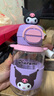 杯具熊（BEDDYBEAR）雙飲兒童水杯耐高溫塑料杯便攜大容量學(xué)生吸管杯子680ML酷洛米 曬單實拍圖