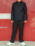 羅蒙（ROMON）翻領(lǐng)夾克男秋季中老年干部裝外套商務(wù)休閑爸爸裝JK001 曬單實拍圖