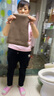貓人（MiiOW）品牌高端純羊絨褲男士加厚保暖褲棉褲冬女式內(nèi)穿打底羊毛褲 女士-加厚-駝色 8020 175(XL) 曬單實(shí)拍圖