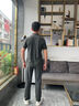 老爺車（LAOYECHE）父親節(jié)禮物實用送爸爸夏季運動套裝中年男士涼感短袖t恤男兩件套 曬單實拍圖