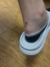 DDEIET品牌男鞋夏季透氣皮面薄款運動防滑厚底休閑百搭真皮一腳蹬板鞋男 白色 40 (250mm) 標準運動鞋碼 曬單實拍圖