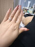 MZMZ鉑金戒指女PT950白金結(jié)婚求訂婚定情鉆戒情人節(jié)七夕禮物送老婆 【輕奢-刻字/賀卡閉口定制拍此】 曬單實(shí)拍圖