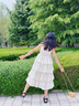 舟喜兒童吊帶裙子夏季2025新款女童公主蛋糕裙夏裝女孩海邊沙灘連衣裙 杏色 160 碼_推薦身高150-160cm左右 曬單實(shí)拍圖