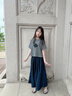 乖妮貓（GUAINIMAO）女童夏裝2025新款小寶寶中大童韓版洋氣兒童裝百搭潮休閑女孩夏季 深灰色兩件套 160 碼 曬單實(shí)拍圖