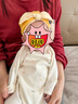 愛(ài)寶適嬰兒帽子春秋寶寶胎帽新生兒睡眠帽嬰幼兒蝴蝶結囟門(mén)帽T023奶黃 曬單實(shí)拍圖