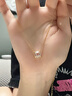 阿黛麗天然粉水晶項鏈925銀鑲嵌吊墜芙蓉石半寶石吊飾女飾品掛件七夕送 曬單實拍圖