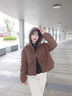 波司登輕薄羽絨服女短款90絨連帽菱格保暖外套B250135316 曬單實拍圖