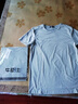 福通尼中年爸爸短袖T恤男裝夏圓領(lǐng)夏裝半袖寬松中老年體桖老頭衫 015-白色 M (90-110斤) 曬單實(shí)拍圖
