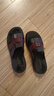 紅蜻蜓拖鞋女夏季牛皮家居一字拖耐磨厚底媽媽涼拖WTK253561黑酒紅40 曬單實(shí)拍圖