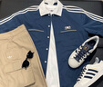 阿迪達(dá)斯 （adidas）Originals三葉草男子U BOWLING TEE迪士尼聯(lián)名款翻領(lǐng)襯衫 KG6689 M 曬單實(shí)拍圖
